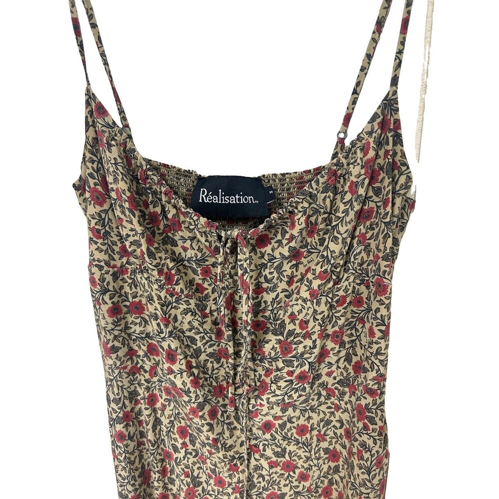 Realisation Par Alba Silk Midi Floral Slip Dress In Dahlia Medium Sold Out - Picture 7 of 10
